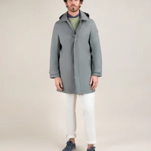 Gabardina Engomada Gris