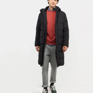 Abrigo de Plumas Extra Largo Negro