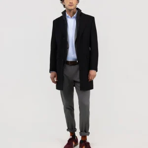 Abrigo Paño Liso Negro