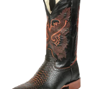 Botas Vaqueras Rodeo Imitacion de Python Grabado en Piel Vacuno para Hombre 'El General' - ID: 45701