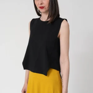 Top doble tela Sandra negro