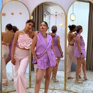 Set chaleco cuello v y short