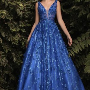 Sin manga ampon bordado 3D