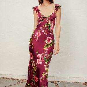 Satin print espalda columpio