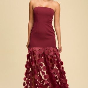 Strapless falda con círculos