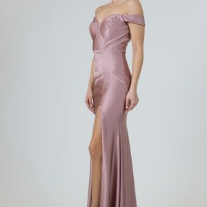 Off shoulder drapeado lycra