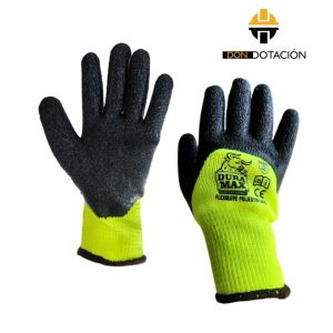 GUANTES DE POLIÉSTER LÁTEX VERDE